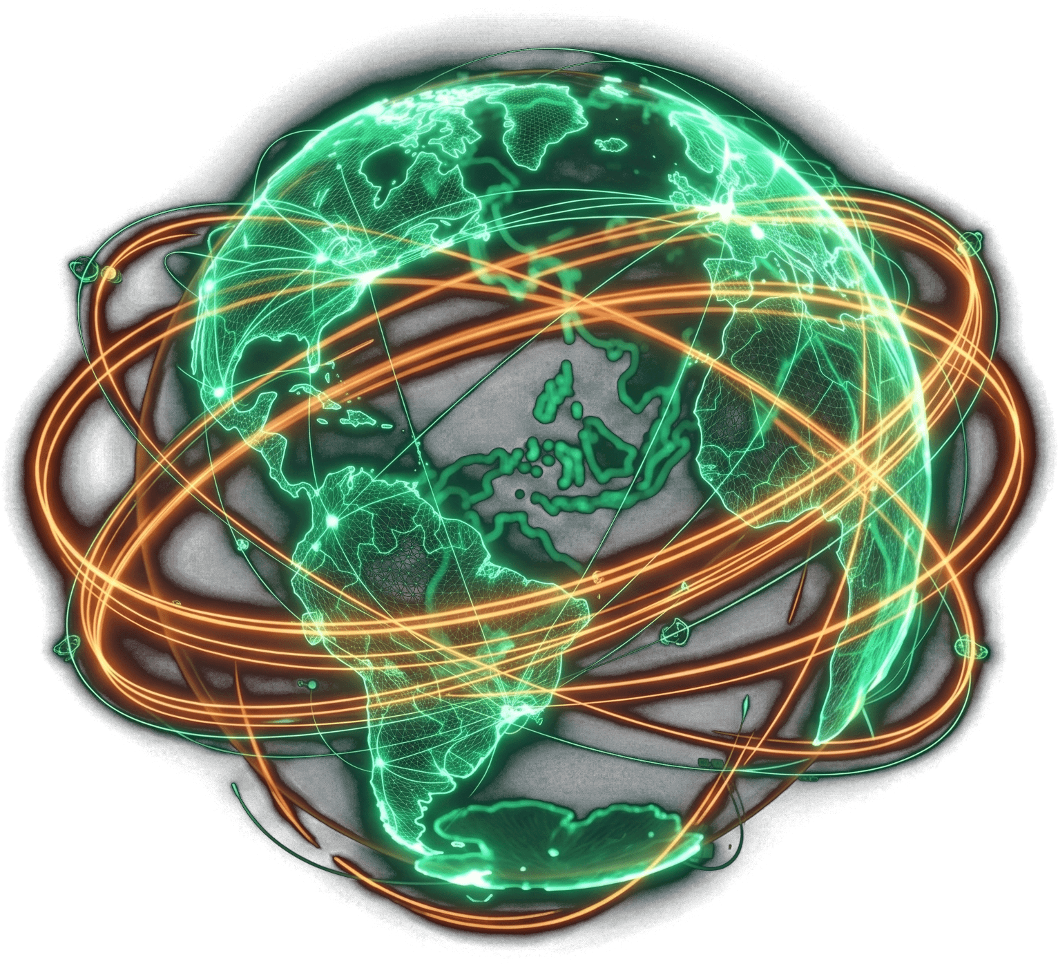 Ilustração 3D Rede Global J5Soft